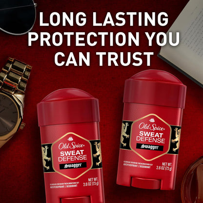 Sweat Defense Antiperspirant & Deodorant for Men, 24/7 Ultimate Sweat Protection, Long Lasting Scent, Soft Solid, Swagger with Cedarwood Scent, 2.6 Oz